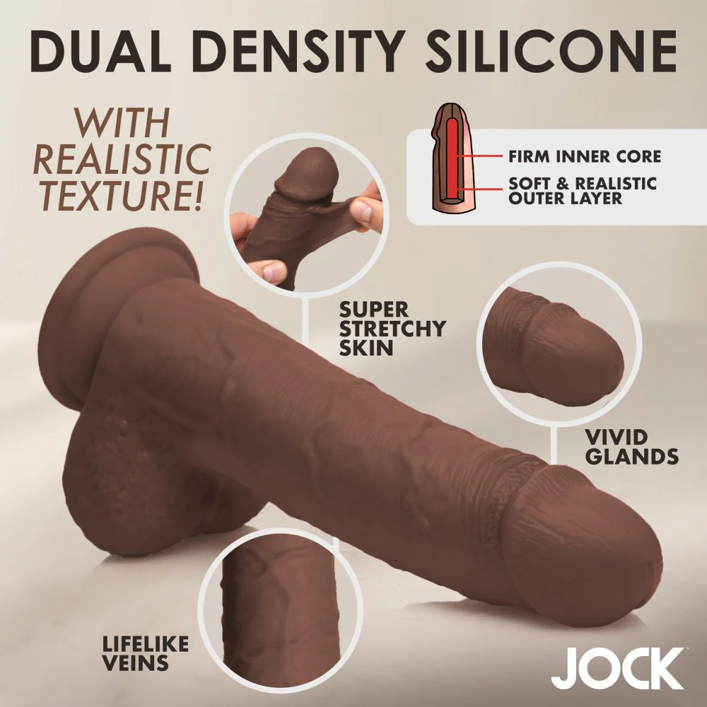 10 Inch Real Skin Silicone Dildo with Balls - Image 2
