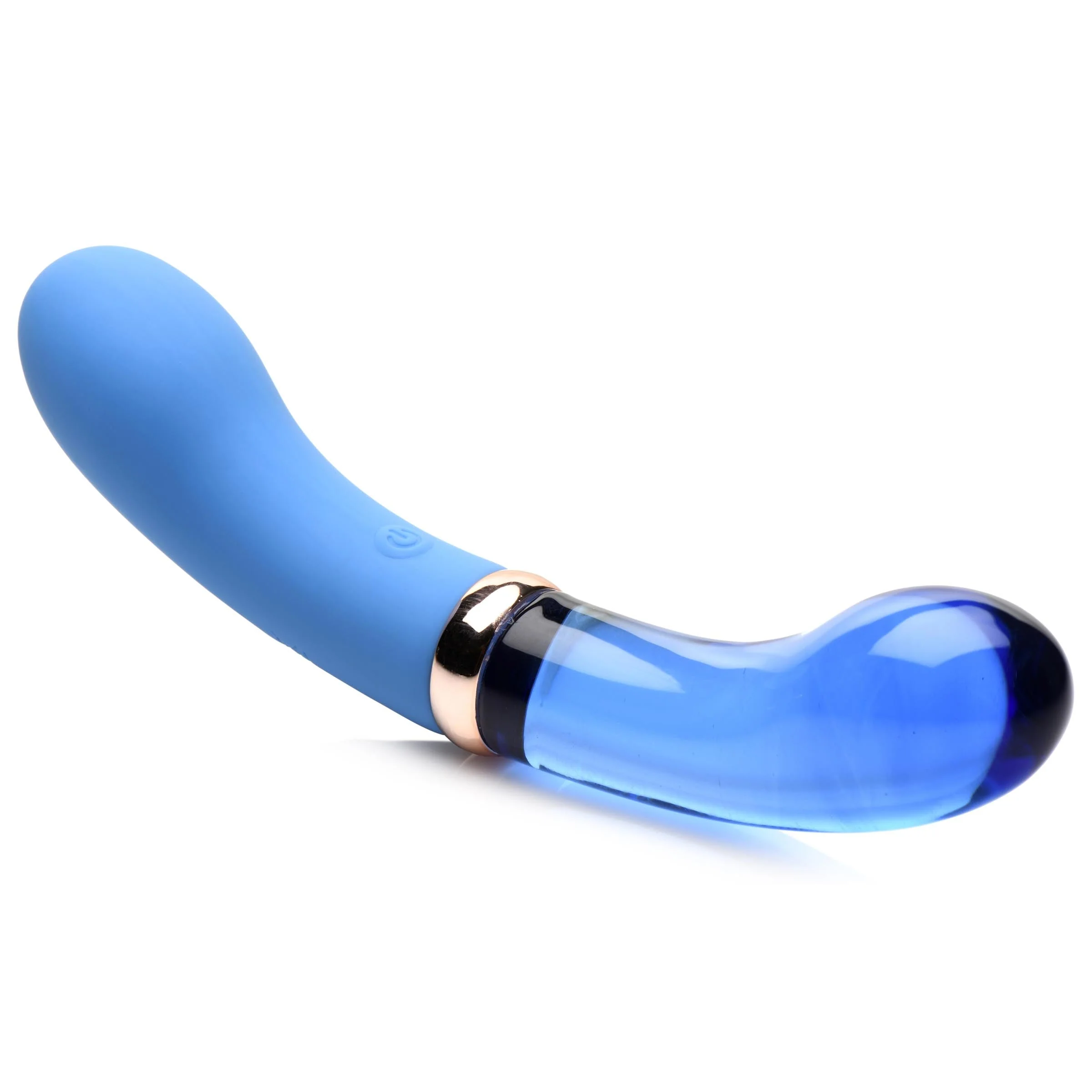 10X Bleu Dual Ended P-Spot Silicone and Glass Vibrator - Image 5