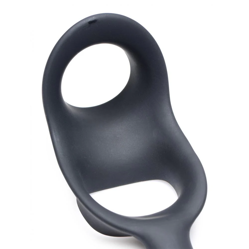10X P-Bomb Silicone Cock and Ball Ring with Vibrating Anal Plug - Image 8