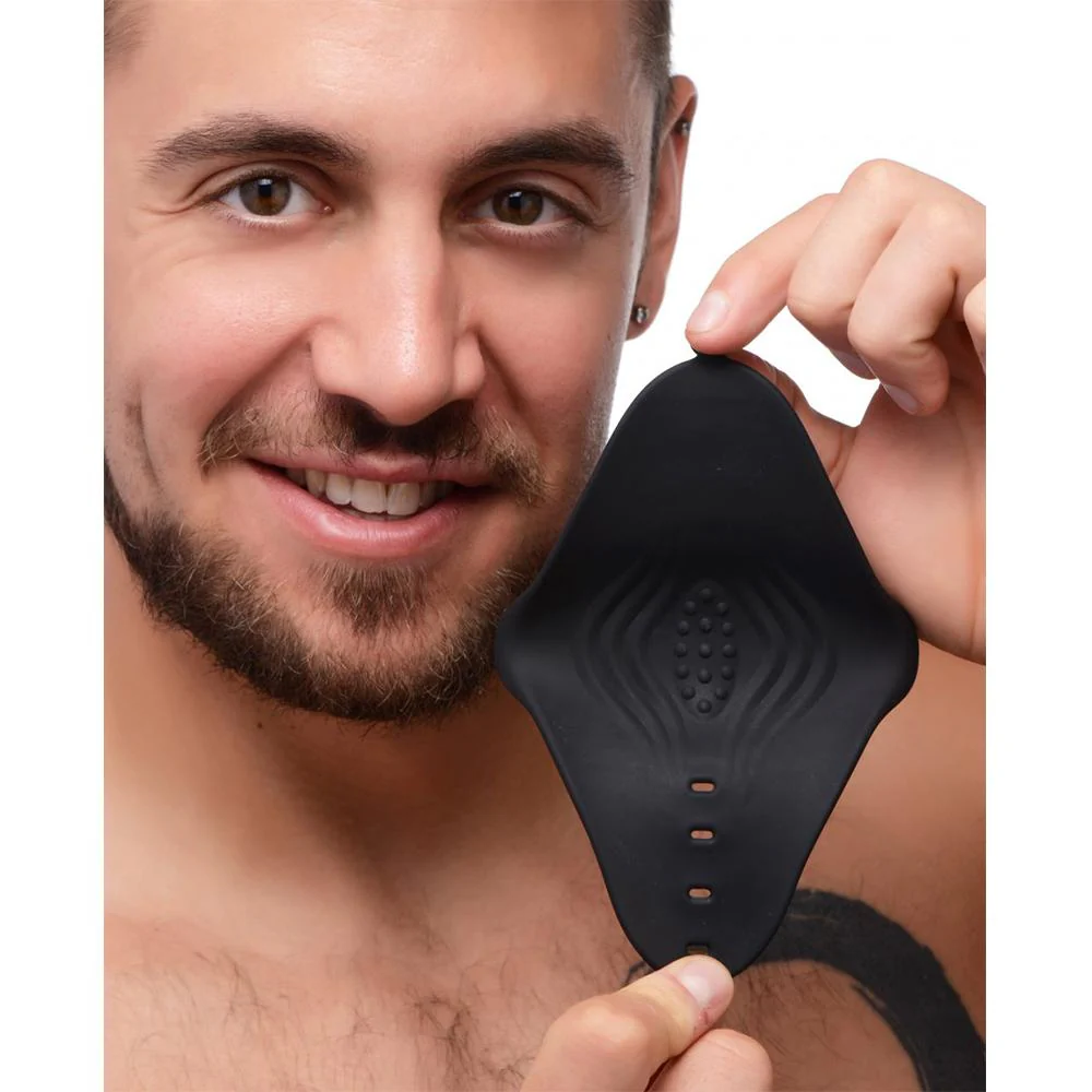 10X Pleasure Stroke Vibrating Silicone Penis Sleeve - Image 3