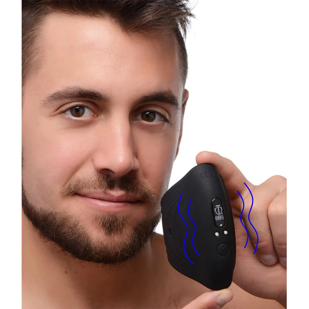 10X Pleasure Stroke Vibrating Silicone Penis Sleeve - Image 4