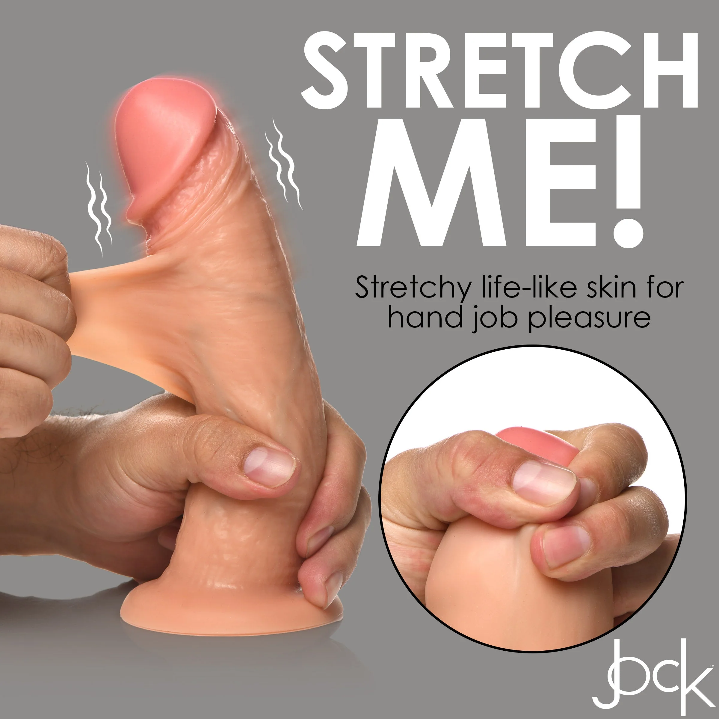 10X Real Skin 8 inch Vibrating Dildo - Image 2