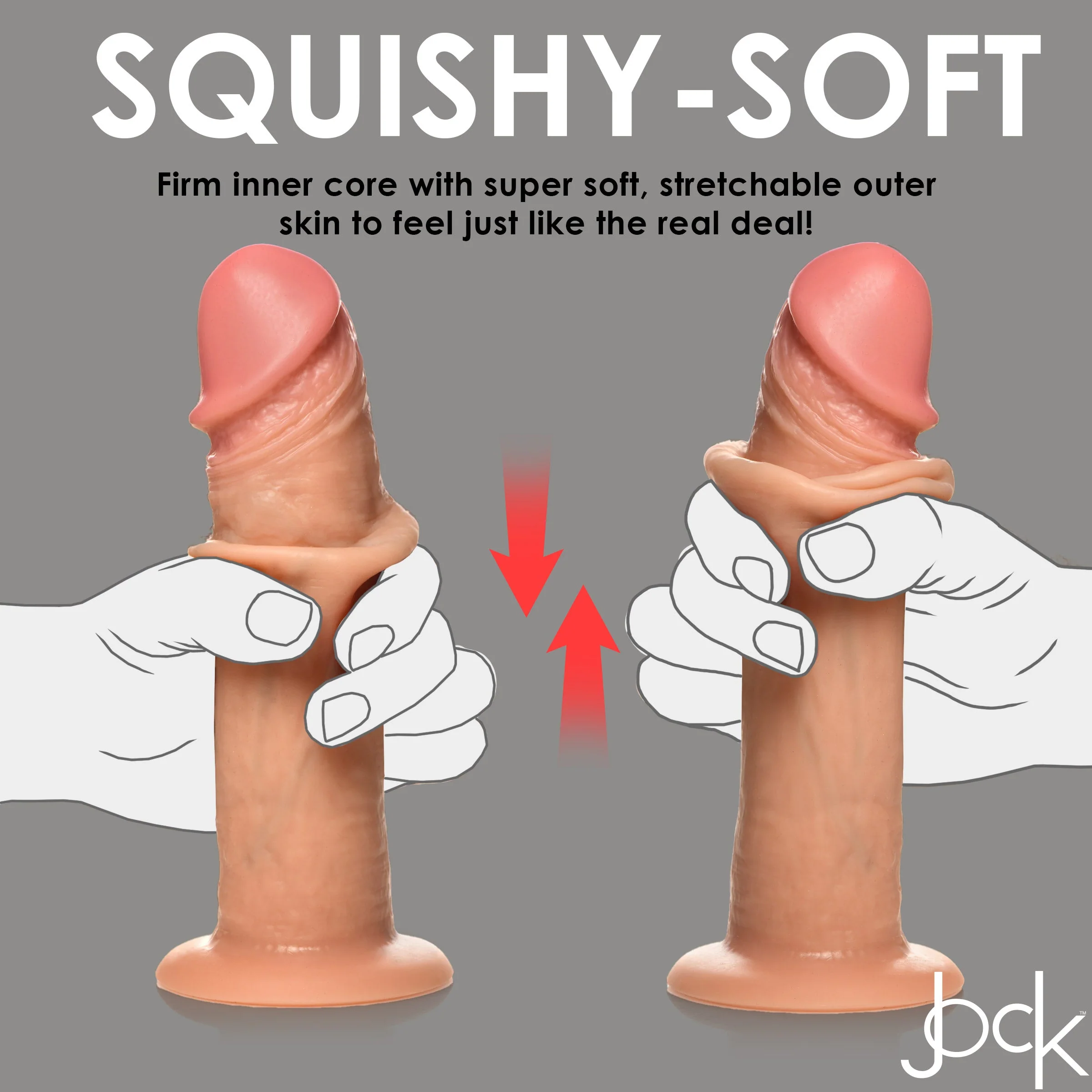 10X Real Skin 8 inch Vibrating Dildo - Image 3