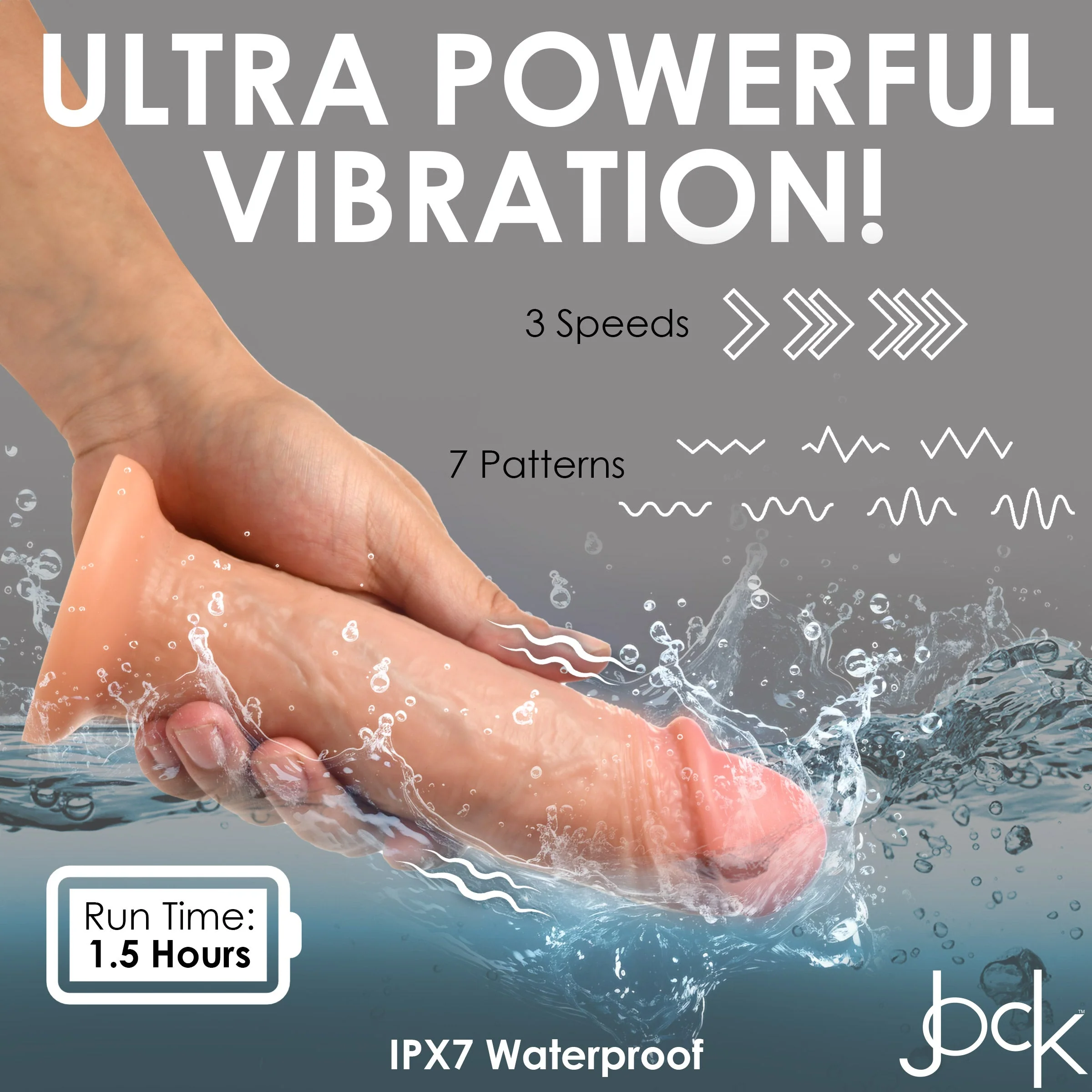 10X Real Skin 8 inch Vibrating Dildo - Image 9