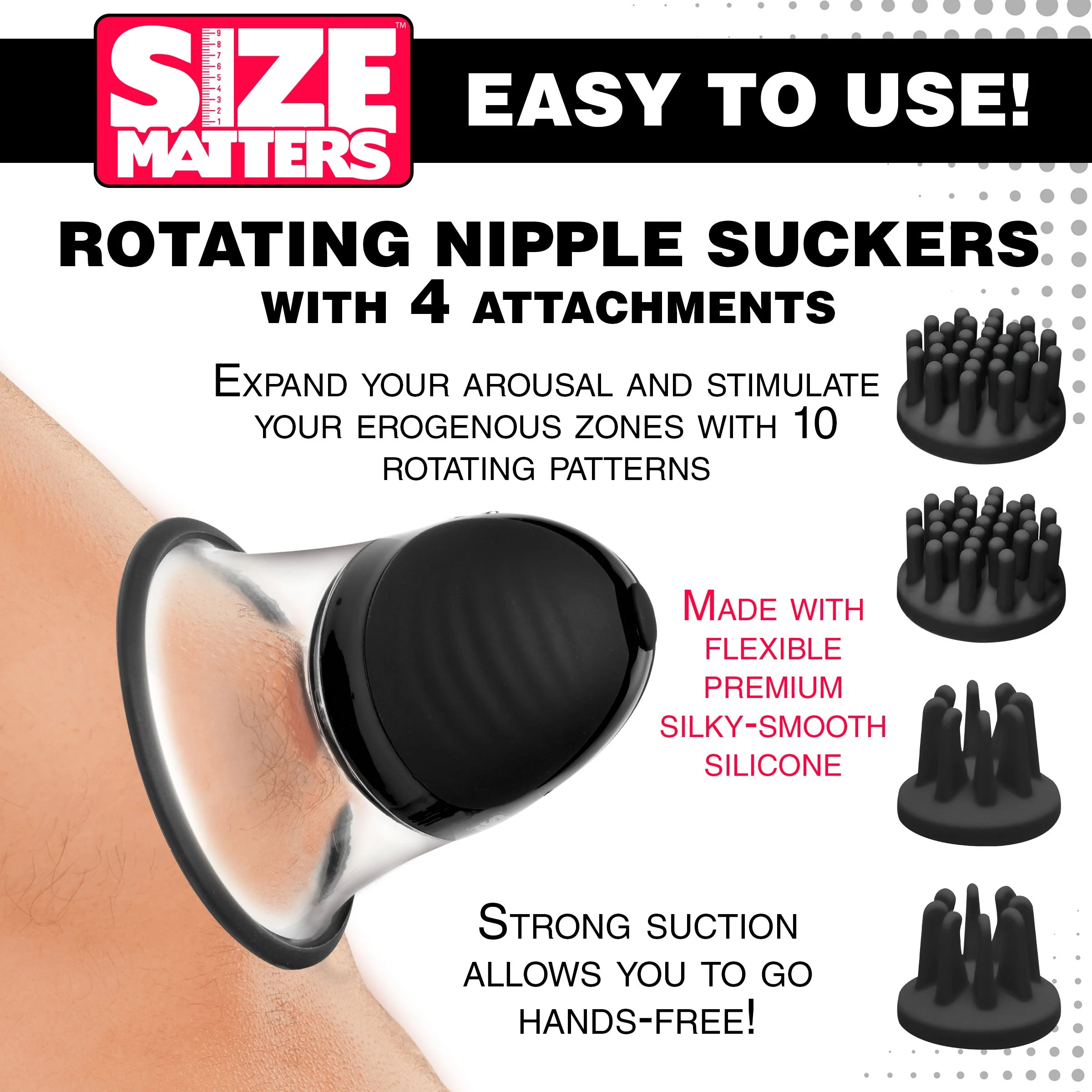 10X Rotating Nipple Suckers with 4 Attachments - Image 2