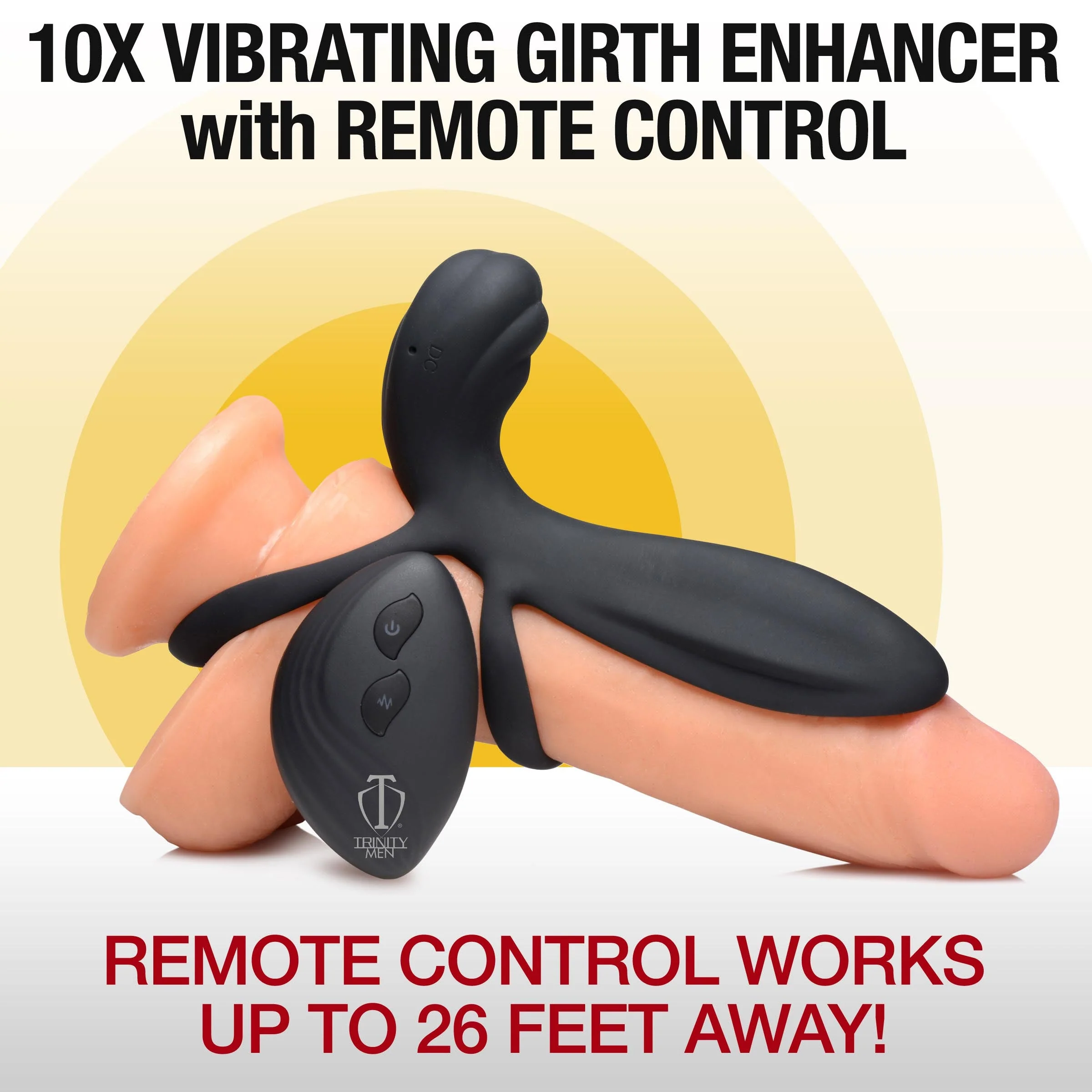 10X Silicone Vibrating Girth Enhancer with Remote Control - Image 5