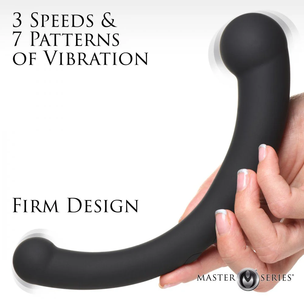 10X Vibra-Crescent Vibrating Silicone Dual-Ended Dildo - Image 3