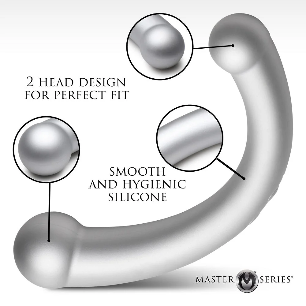 10X Vibra-Crescent Vibrating Silicone Dual-Ended Dildo - Image 7