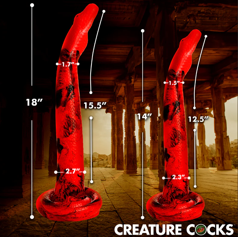 14 Inch King Cobra Silicone Dildo - Image 2