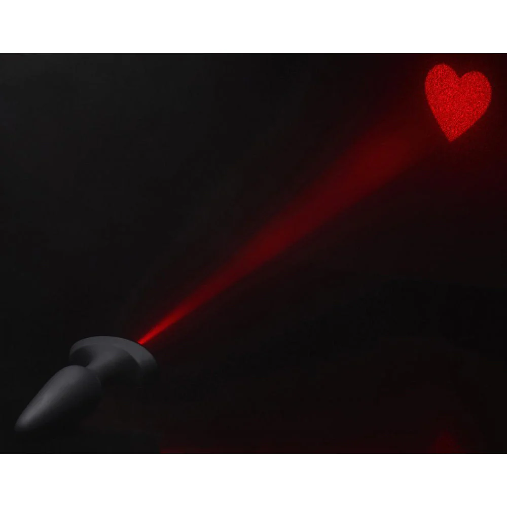 28X Laser Heart Silicone Anal Plug with Remote - Image 4