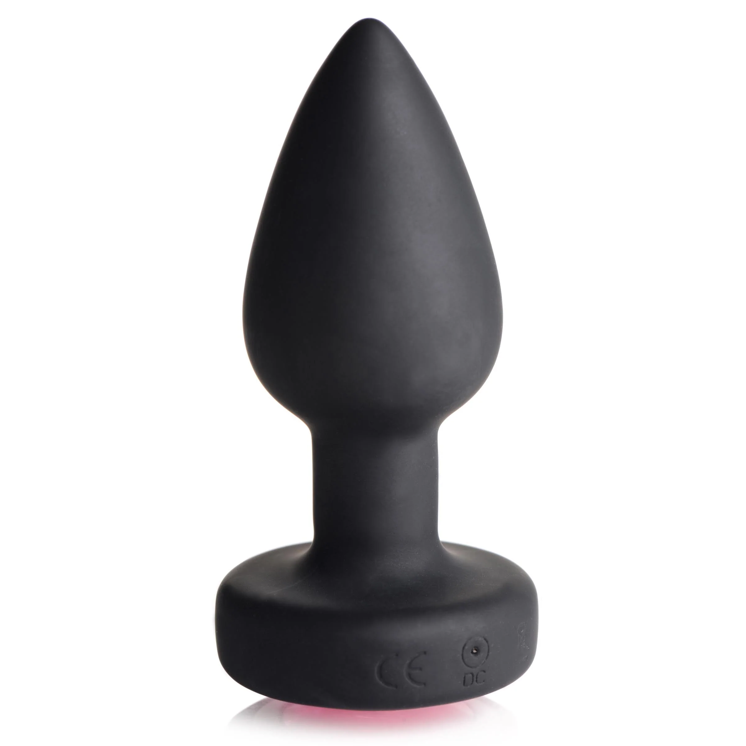 28X Vibrating Silicone Pink Gem Anal Plug - Image 2