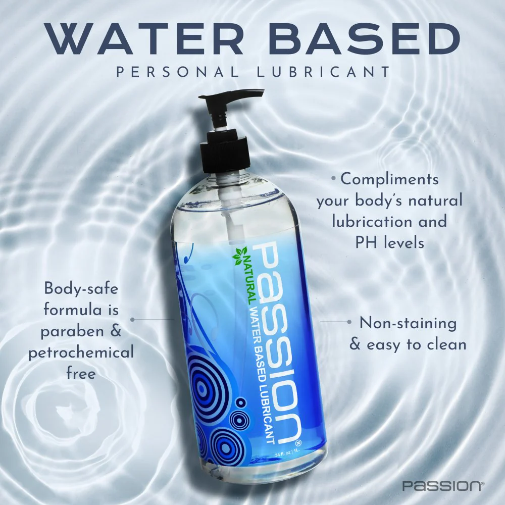 34oz Passion Natural Water-Based Lube Pump - Image 2
