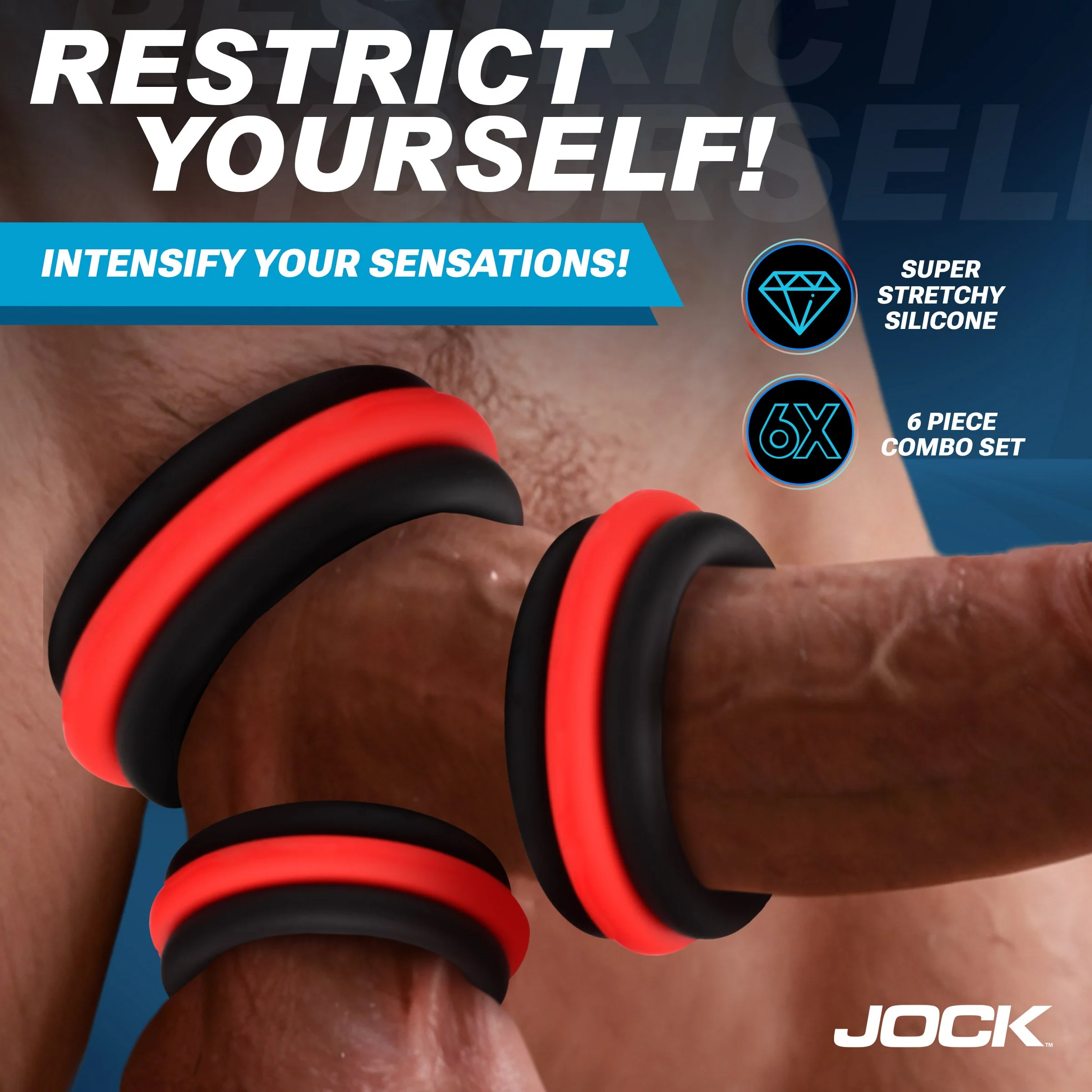 3pc Enhancers 2-in-1 Silicone Cock Ring Set - Image 2