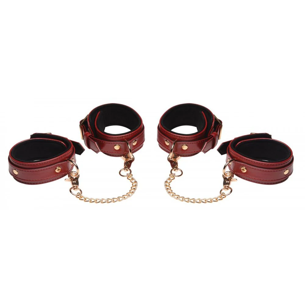6 Piece Burgundy Bondage Set - Image 7