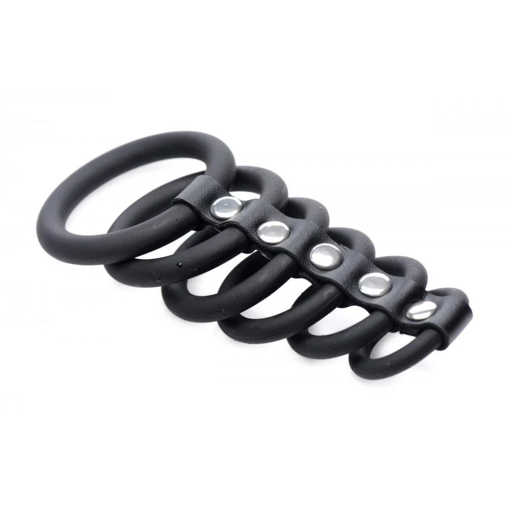 6 Ring Silicone Chastity Cage - Image 4