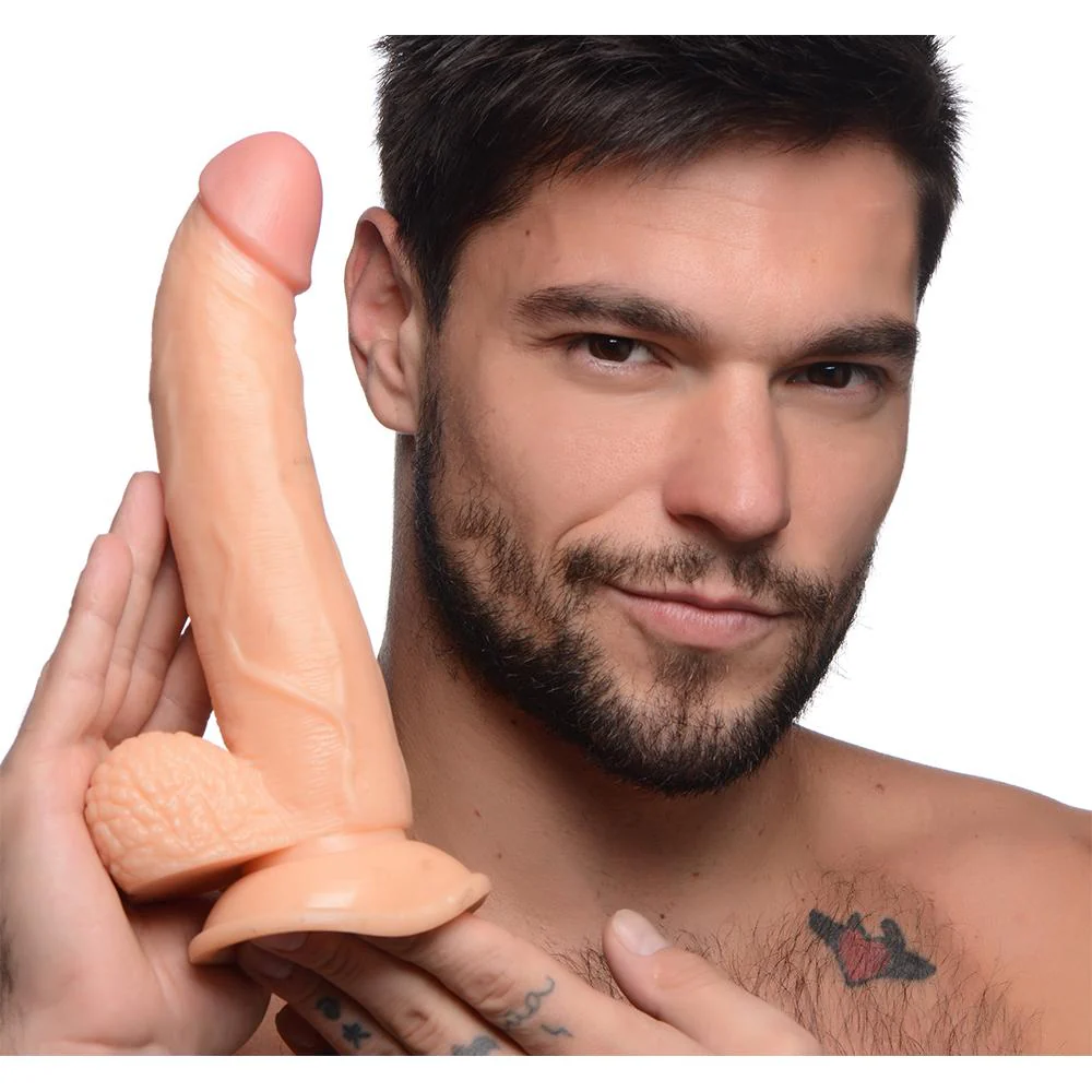 7.5 Inch Curved Dildo with Balls - Image 4