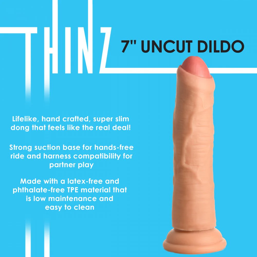 7" Uncut Dildo - Image 2