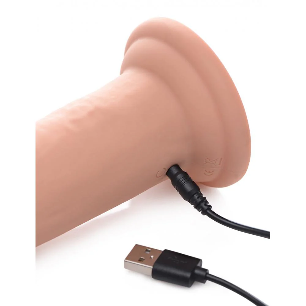 7X Inflatable and Vibrating Remote Control Silicone Dildo - 8 Inch - Image 7
