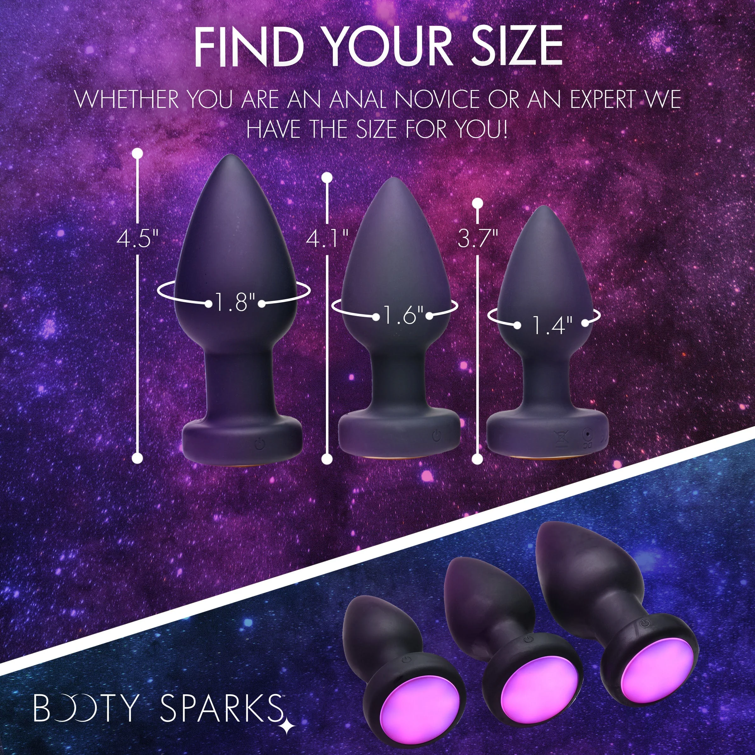 7X Light Up Rechargeable Anal Plug - Image 4
