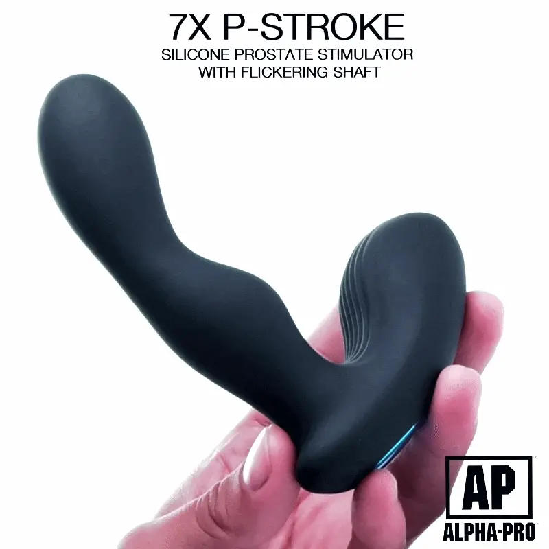 7X P-Stroke Silicone Prostate Stimulator with Stroking Shaft - Image 2