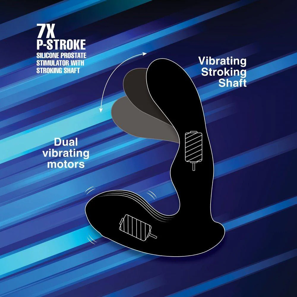 7X P-Stroke Silicone Prostate Stimulator with Stroking Shaft - Image 4