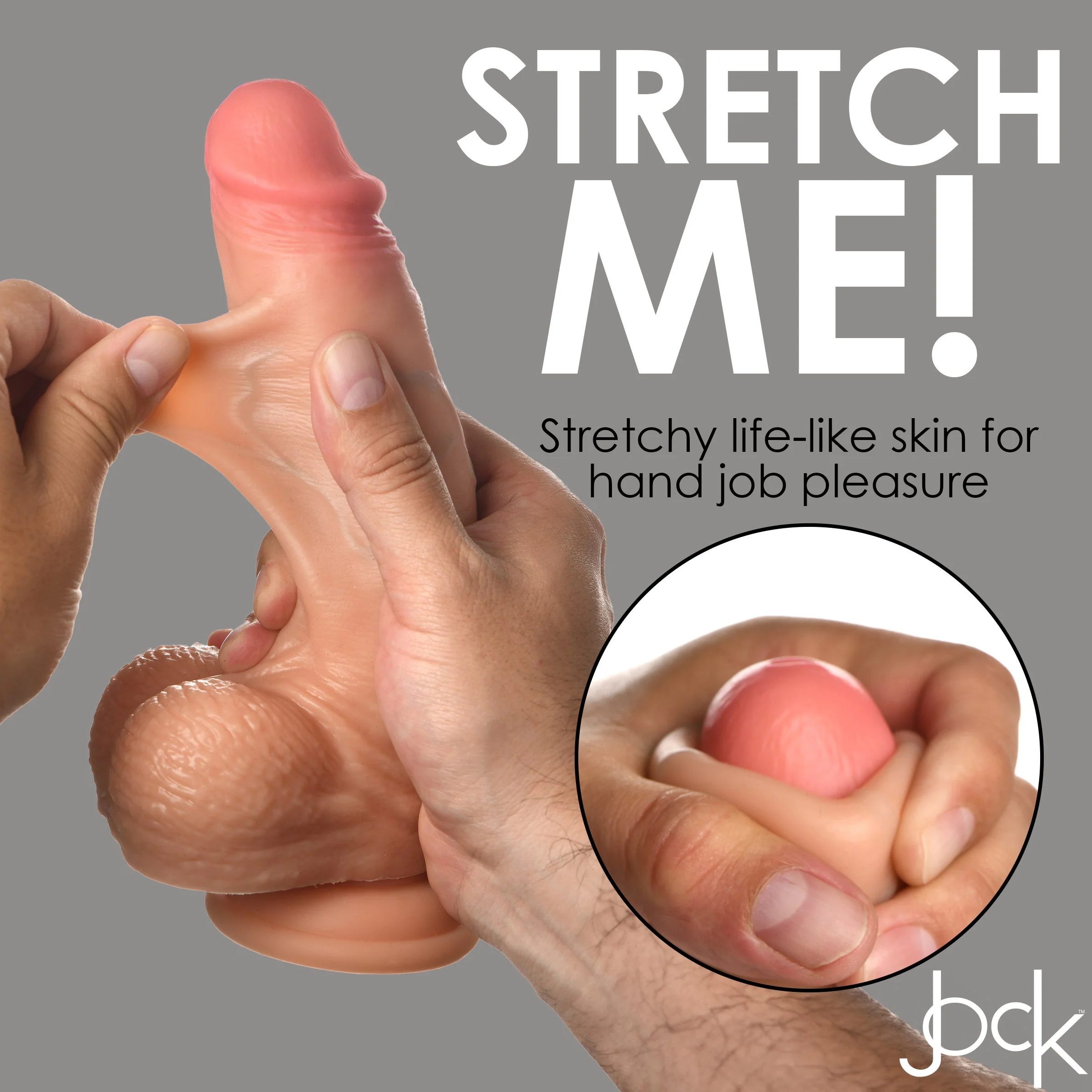 8 Inch Real Skin Silicone Dildo with Balls - Image 7