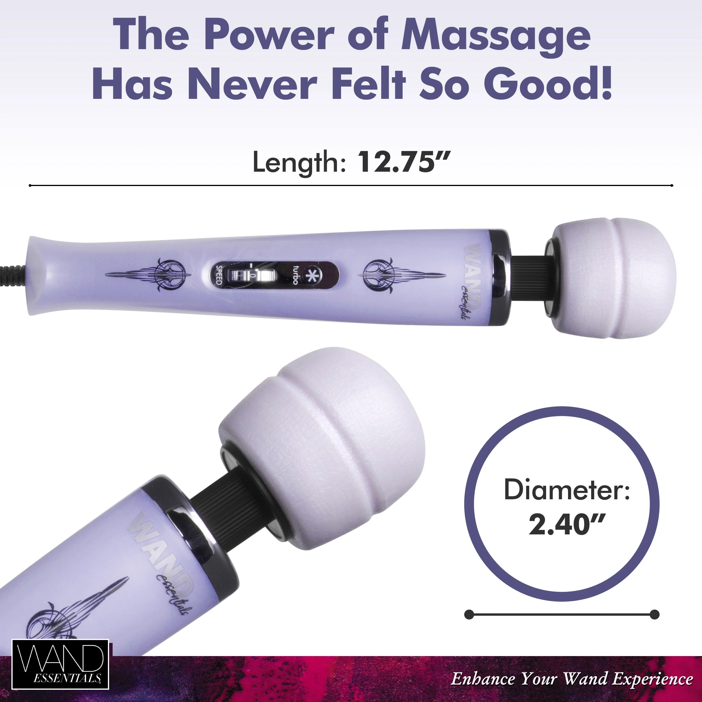 8-Speed Turbo Pearl Wand Massager - Image 3