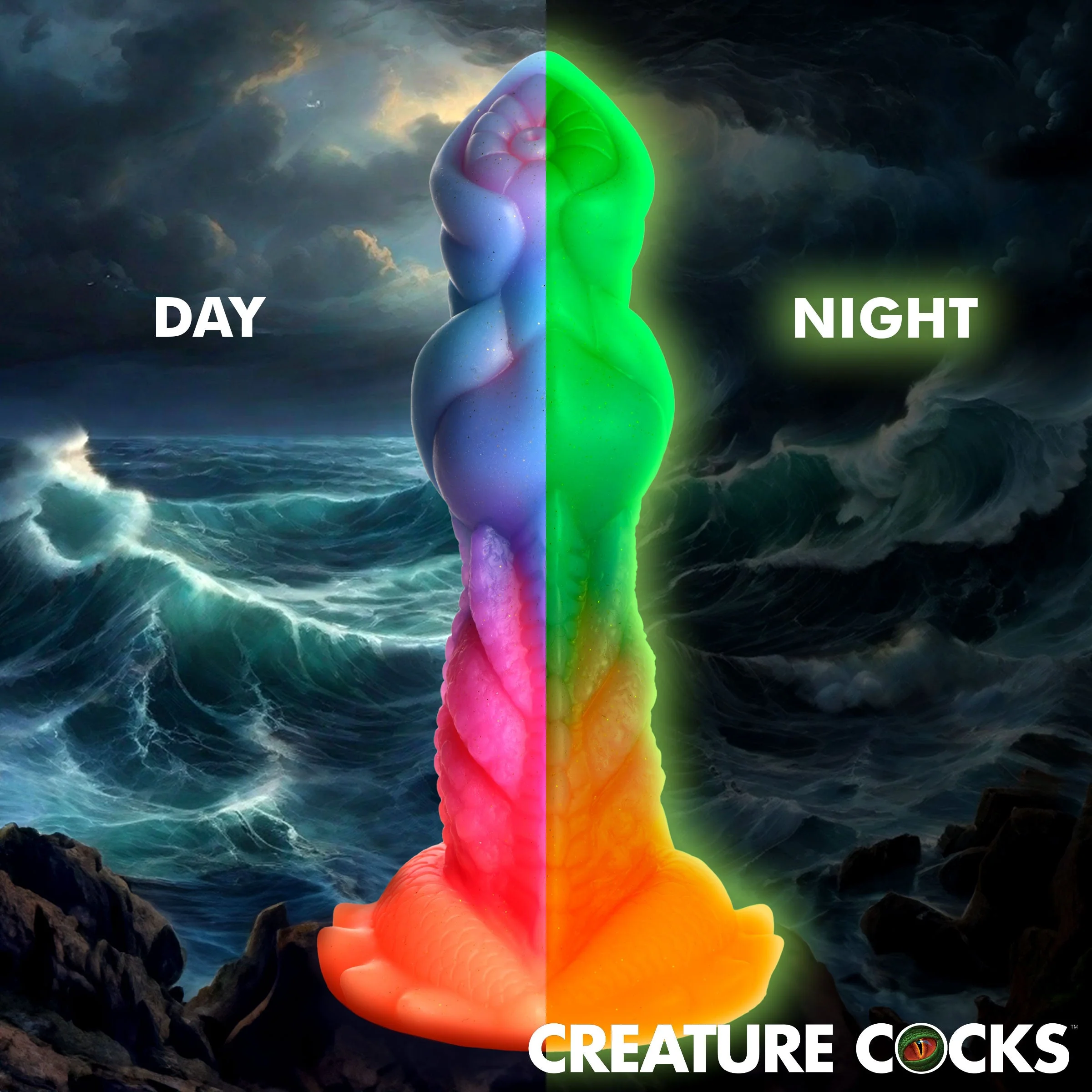 Aqua-Cock Glow-In-The-Dark Silicone Dildo - Image 5