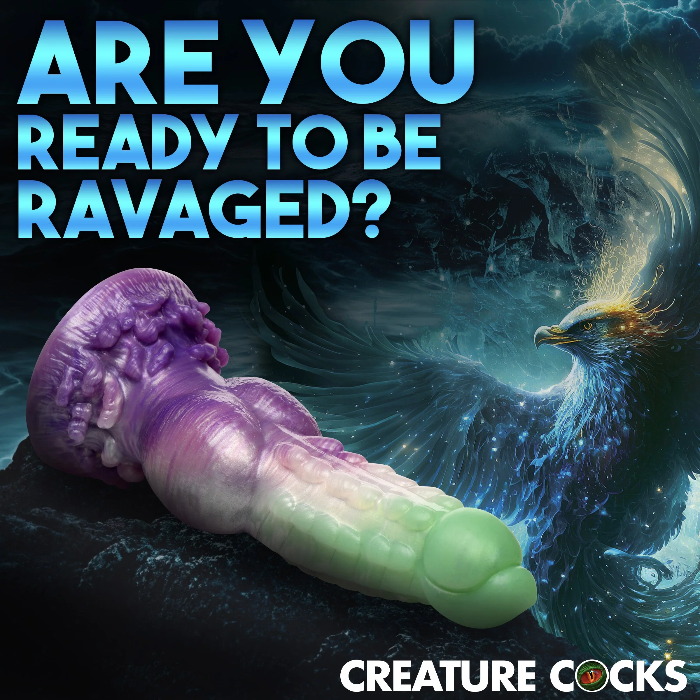Aqua Phoenix Silicone Dildo - Image 3