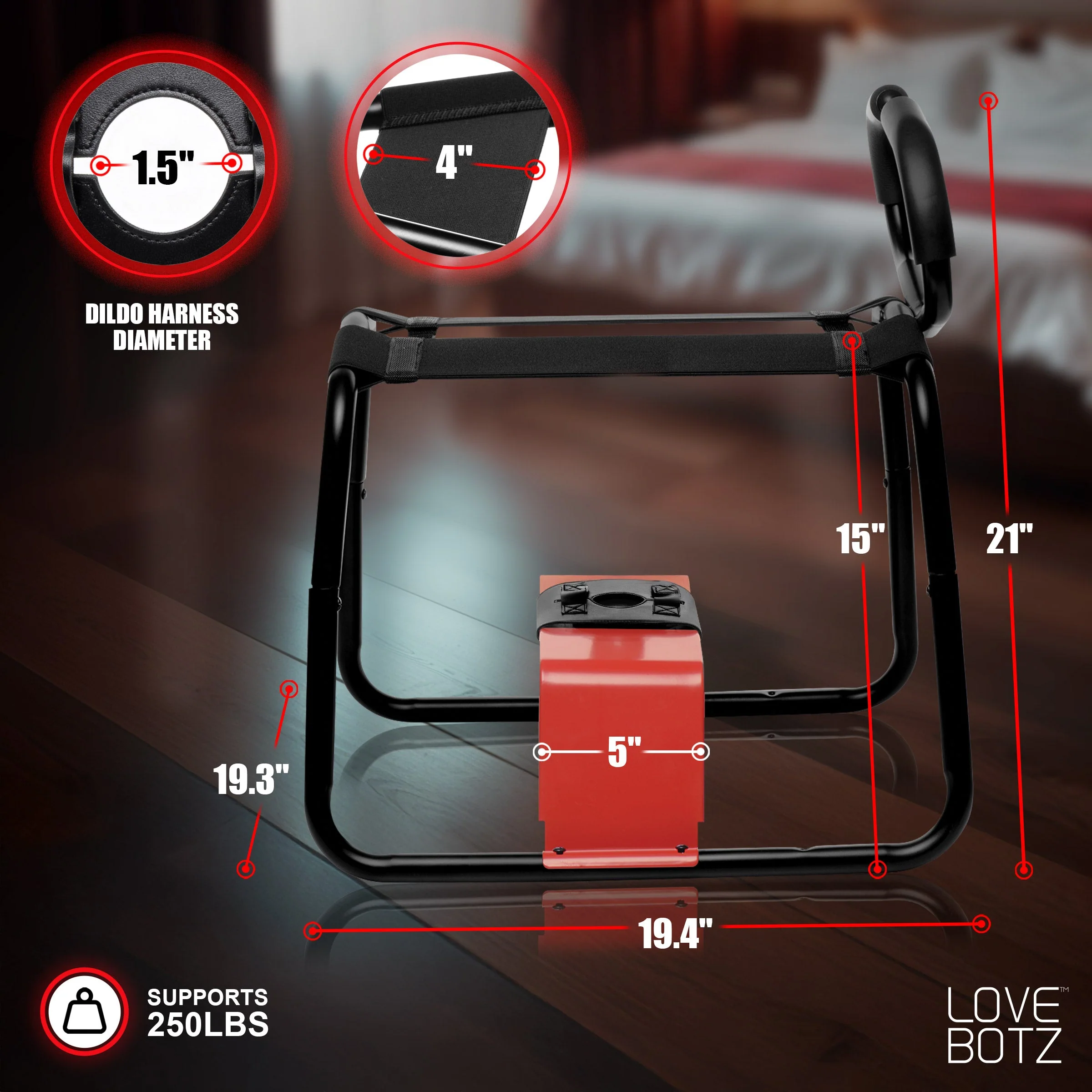 Bangin Bench EZ-Ride Sex Stool with Handles - Image 6
