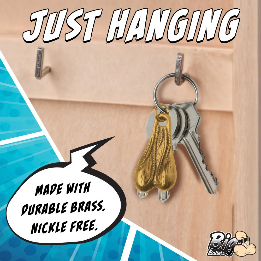 Big Ballers Brass Nuts Keychain - Image 4