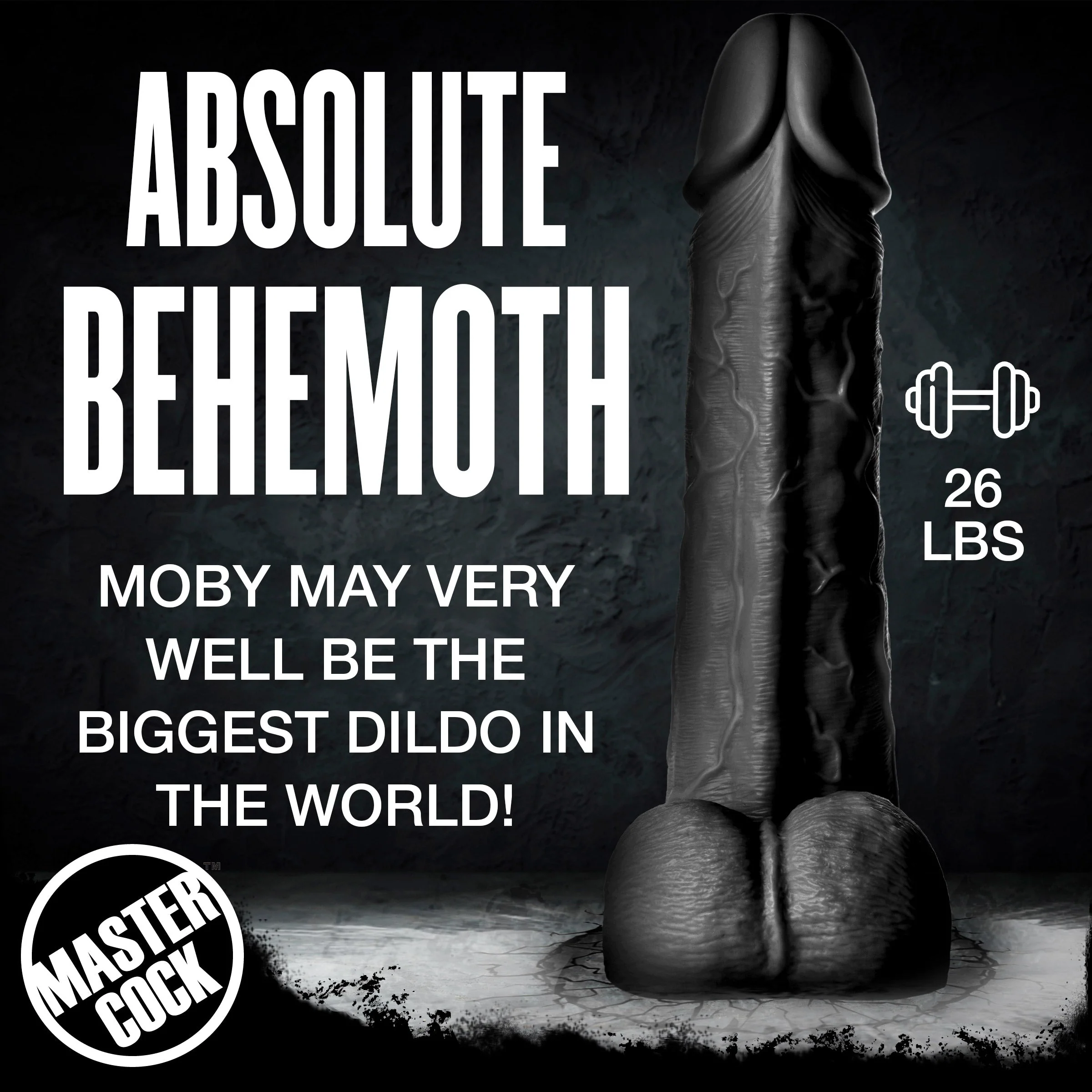 Black Moby Huge 2 Foot Tall Super Dildo - Image 5