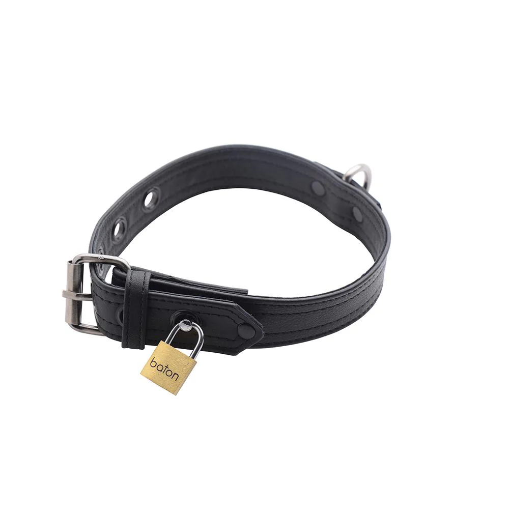 Black Premium Leather Collar and Cuffs - Image 7