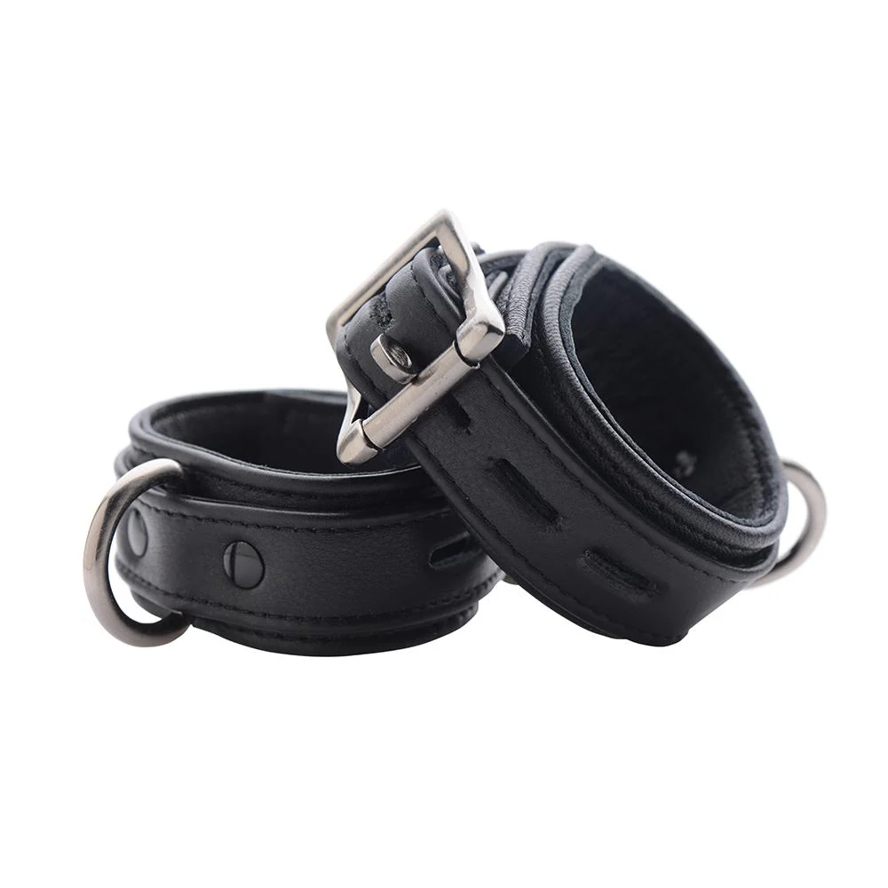 Black Premium Leather Collar and Cuffs - Image 8