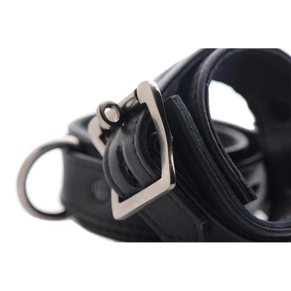 Black Premium Leather Collar and Cuffs - Image 9