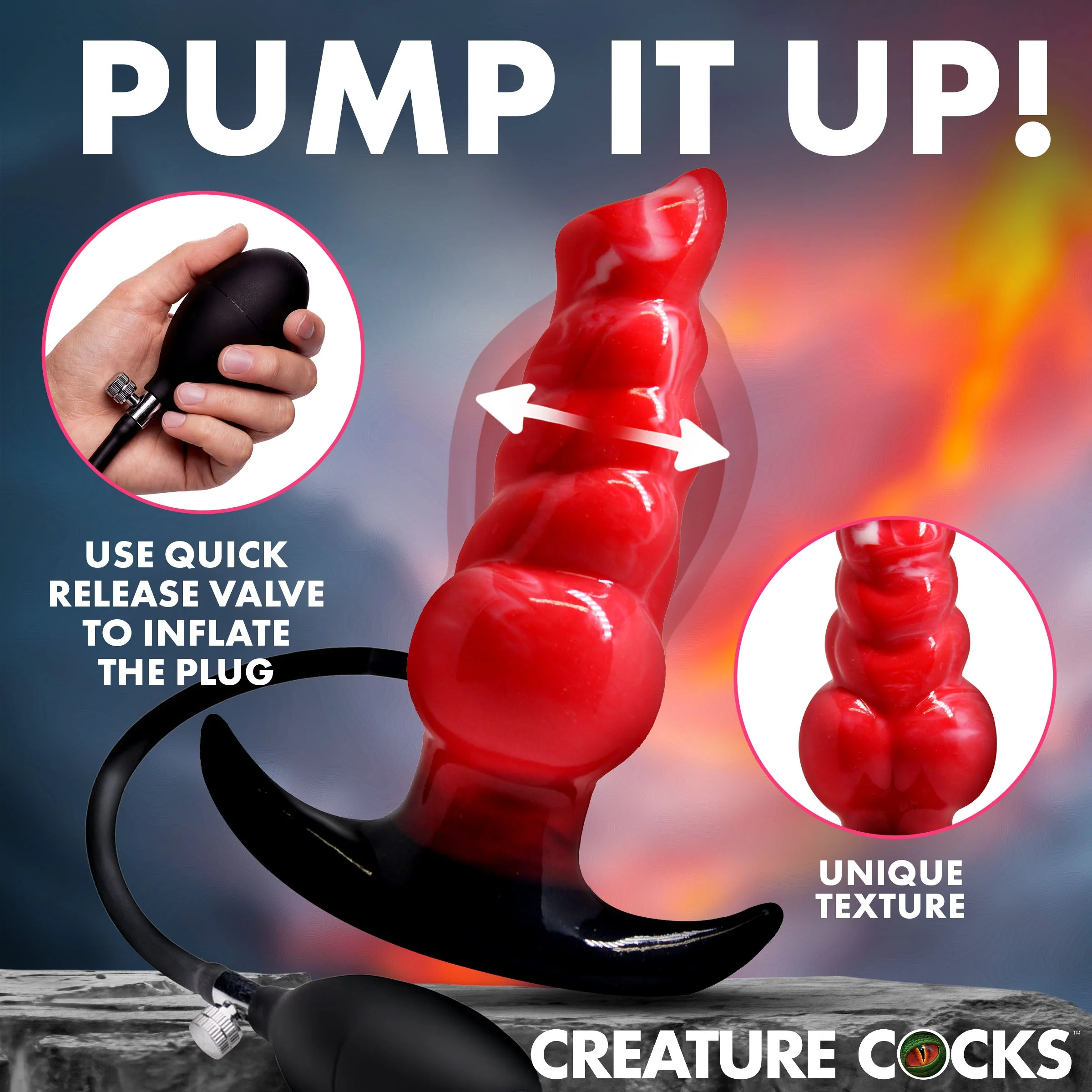 Blaze Inflatable Silicone Anal Plug - Image 3