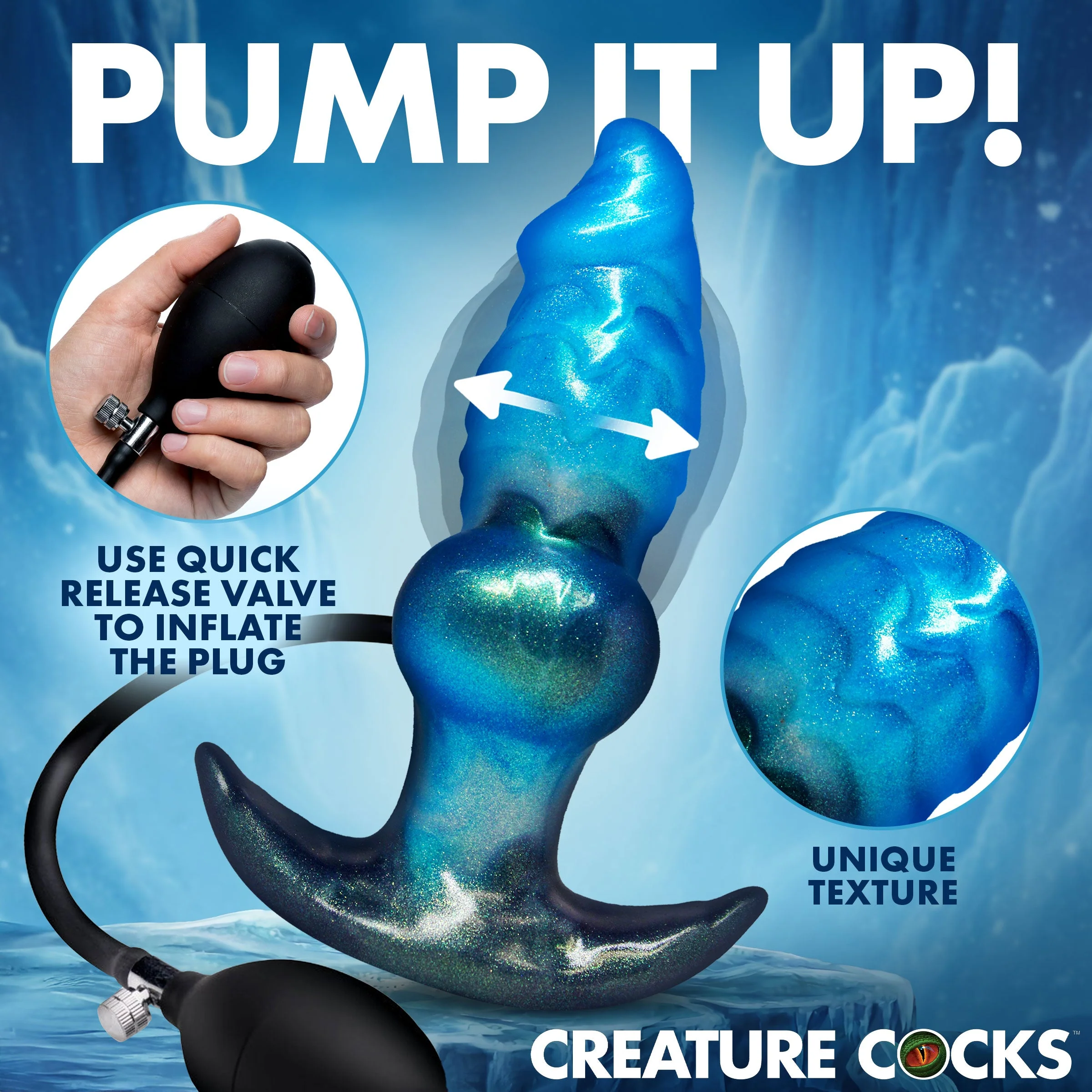 Blizzard Inflatable Silicone Anal Plug - Image 3