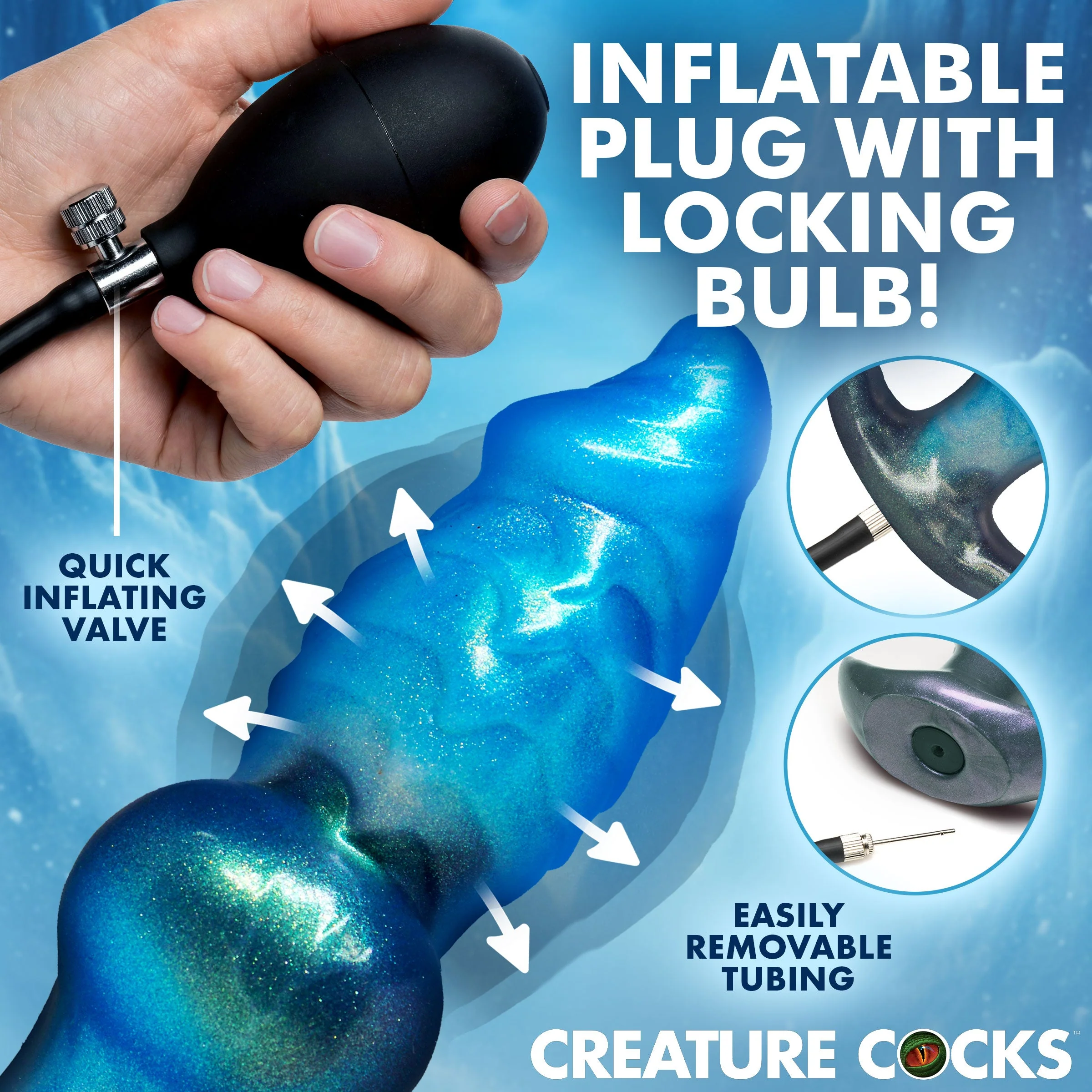 Blizzard Inflatable Silicone Anal Plug - Image 4