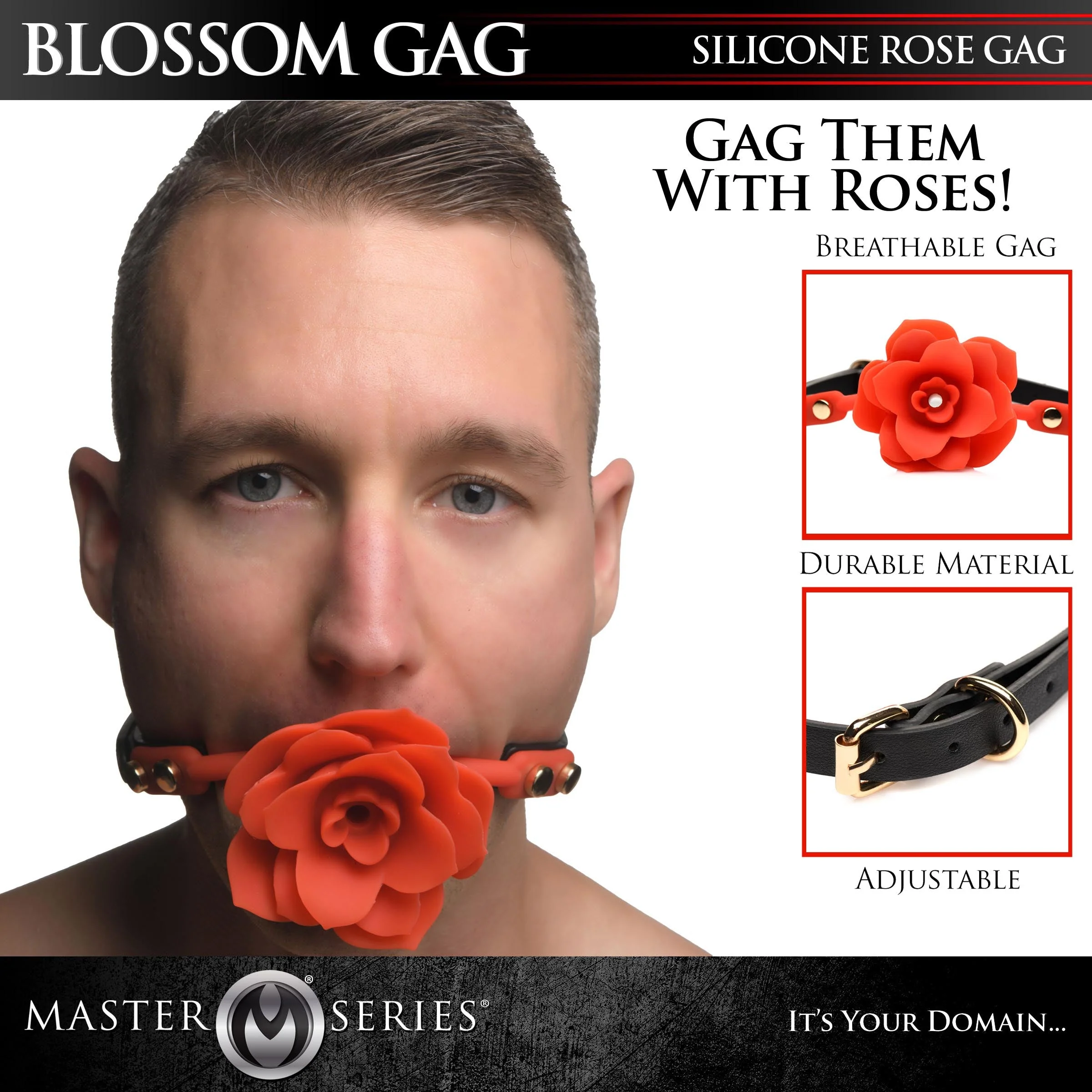 Blossom Silicone Breathable Rose Gag - Image 2