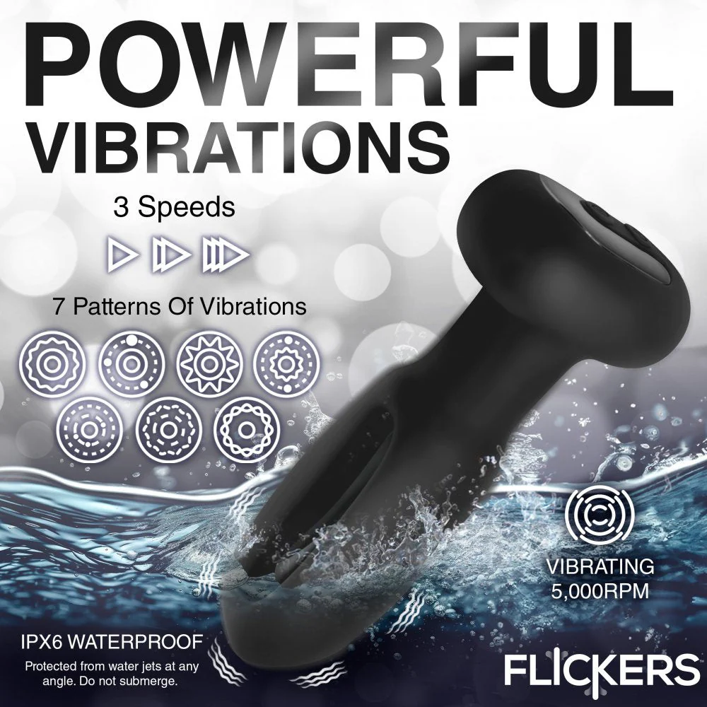 Bum Flick Vibrating and Flicking Silicone Butt Plug with Remote - Image 3