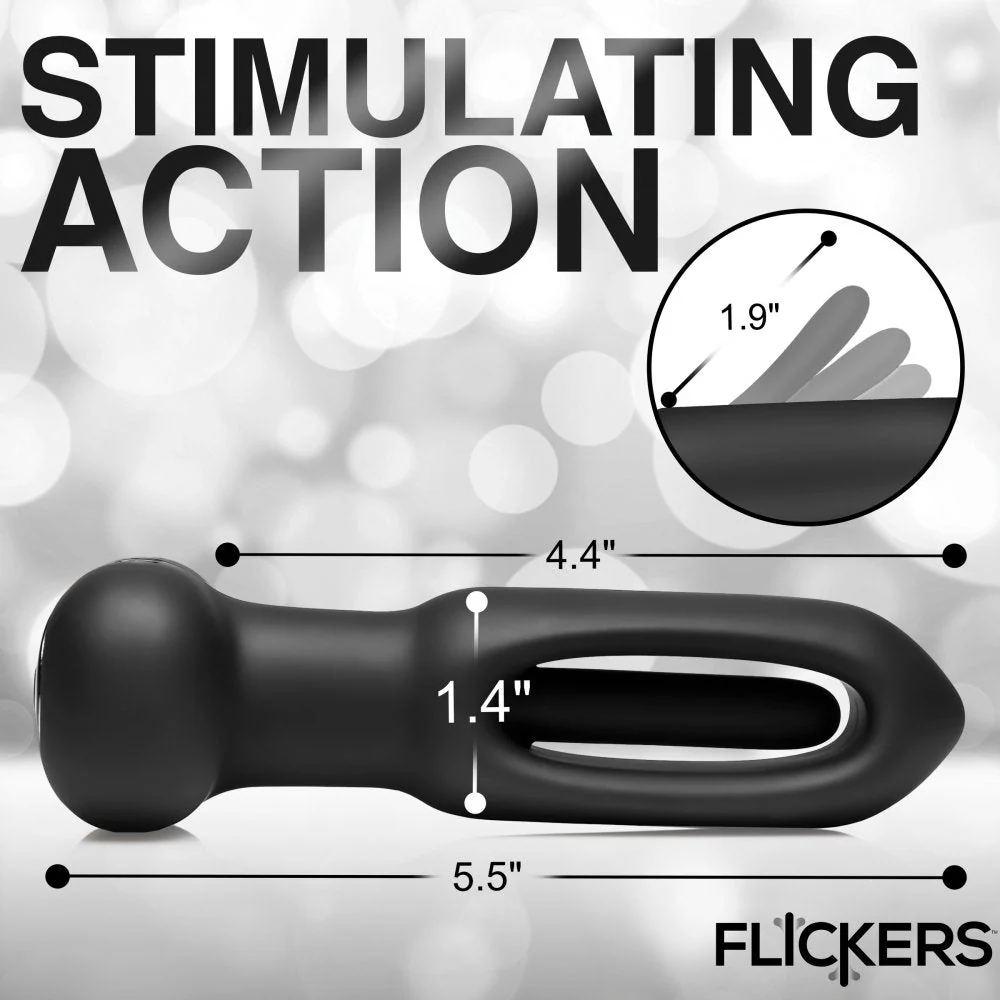 Bum Flick Vibrating and Flicking Silicone Butt Plug with Remote - Image 4