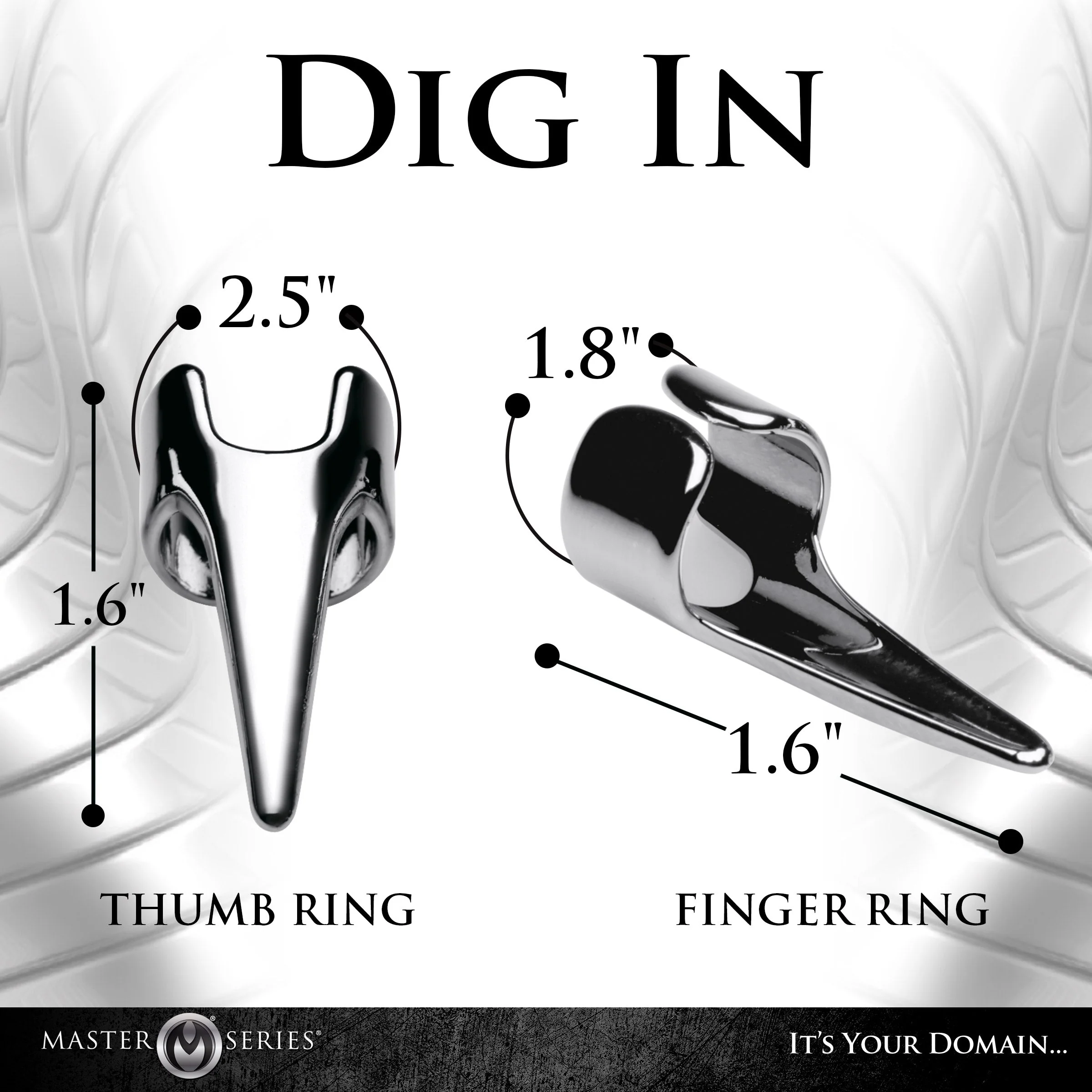 Clawed 5pc Sensation Play Rings - Image 4