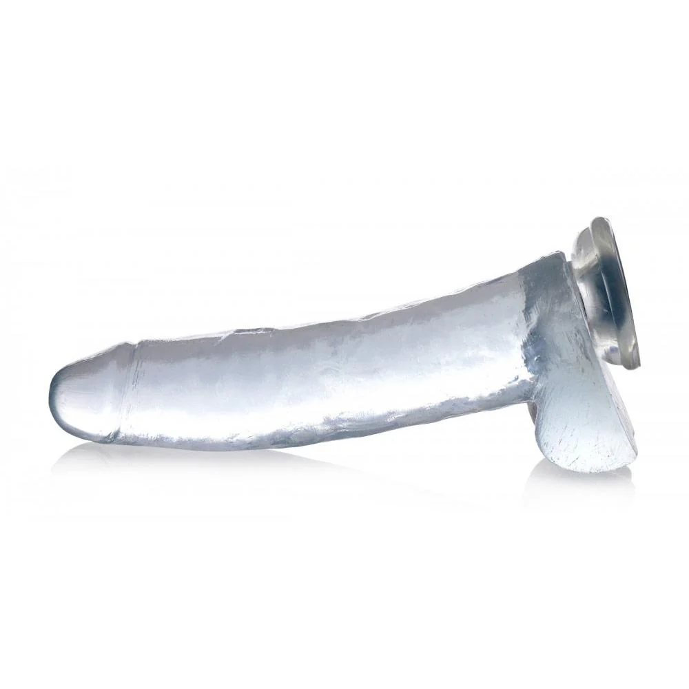 Clear C-Thru Dildo with Balls - Image 2