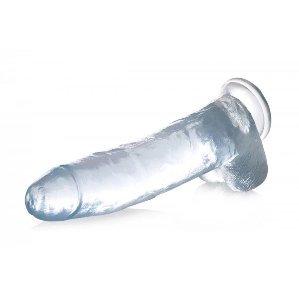 Clear C-Thru Dildo with Balls - Image 3