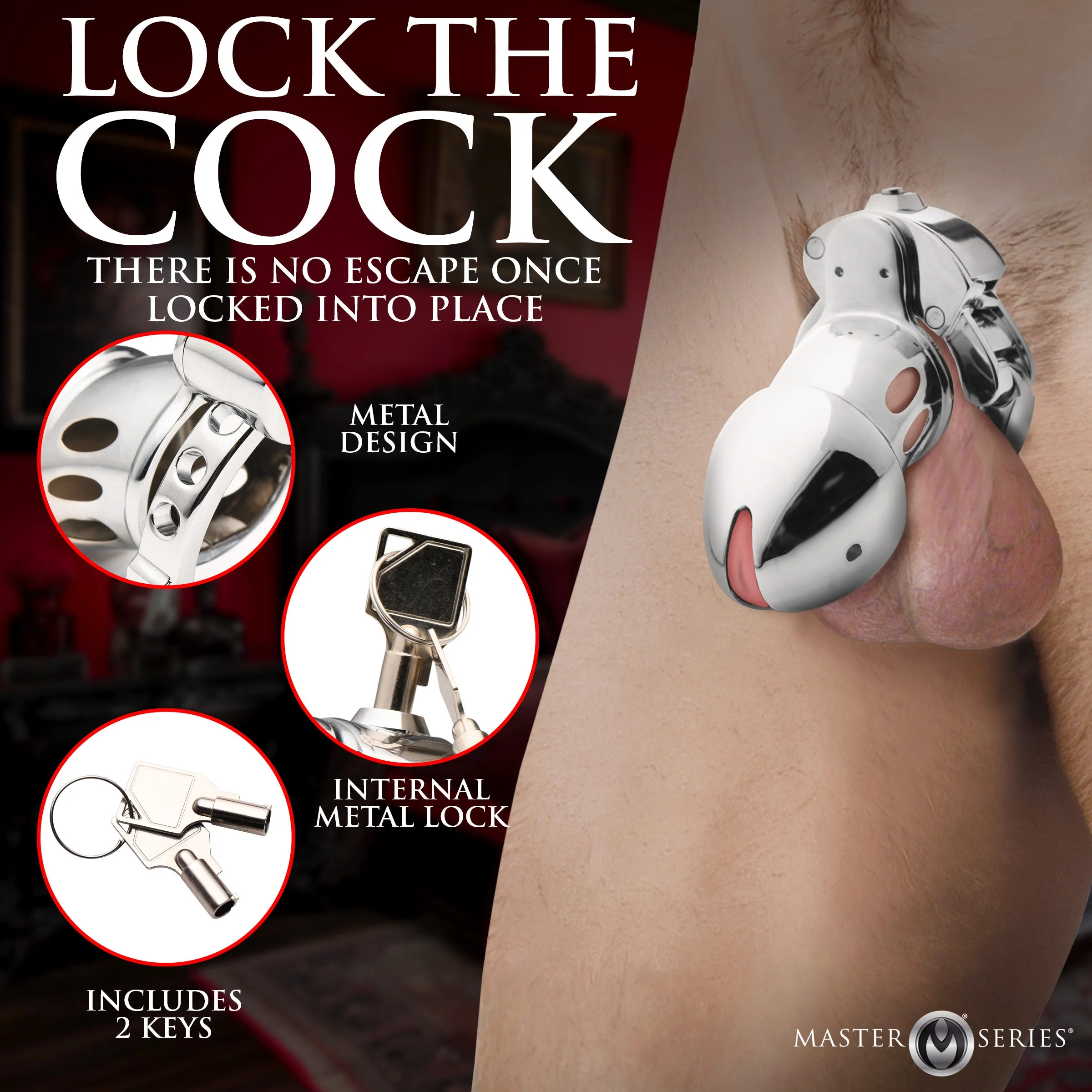 Cock Cuff Snap-On Chastity Cage - Image 3