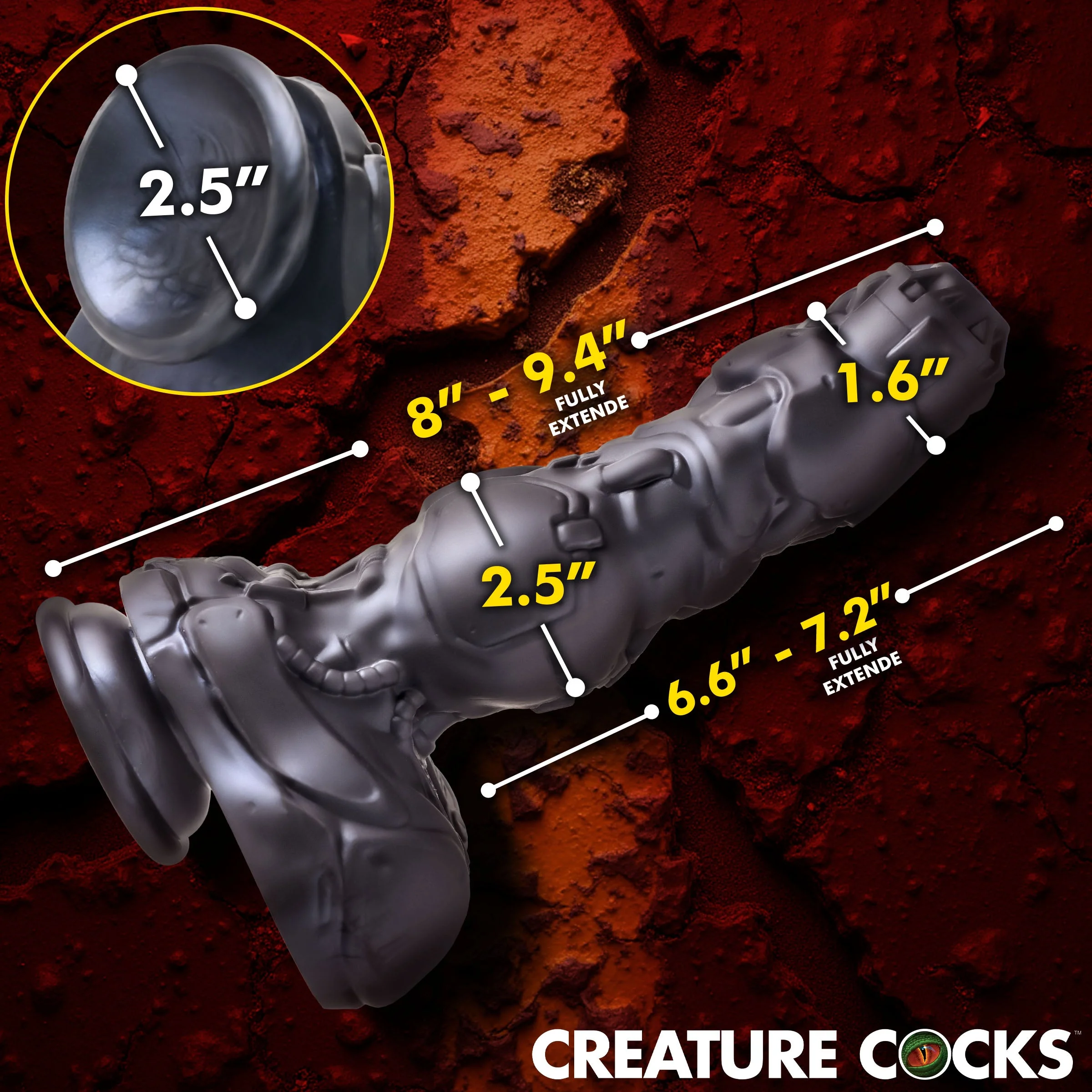 Cyborg Cock Thrusting & Vibrating Silicone Dildo - Image 6