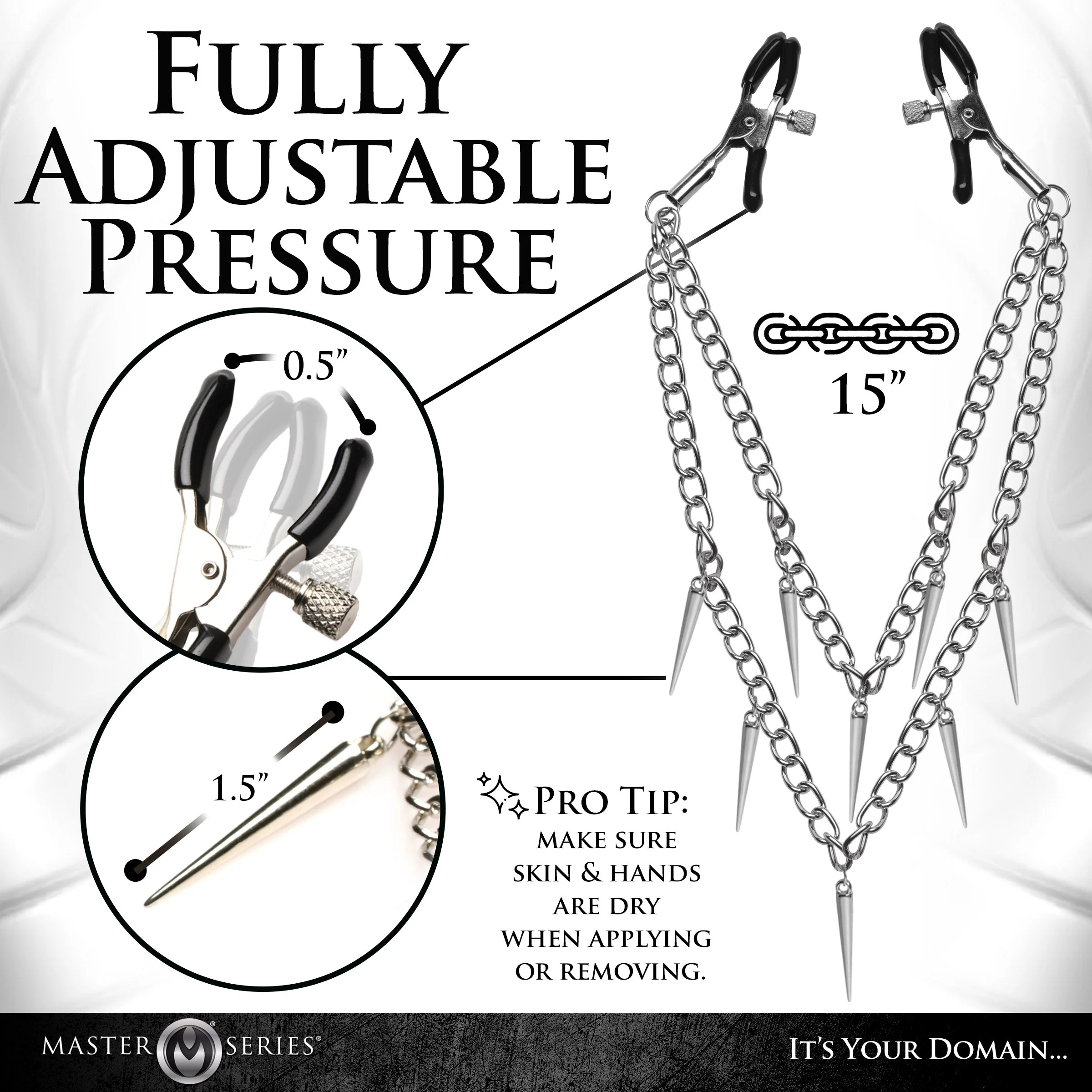 Daggers Double Chain Nipple Clamps - Image 4