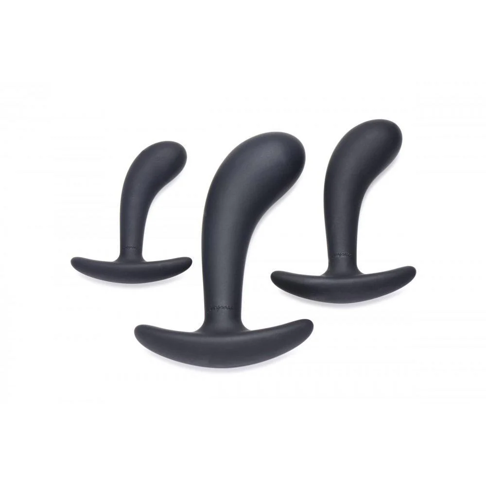 Dark Delights 3 Piece Curved Silicone Anal Trainer Set - Image 2