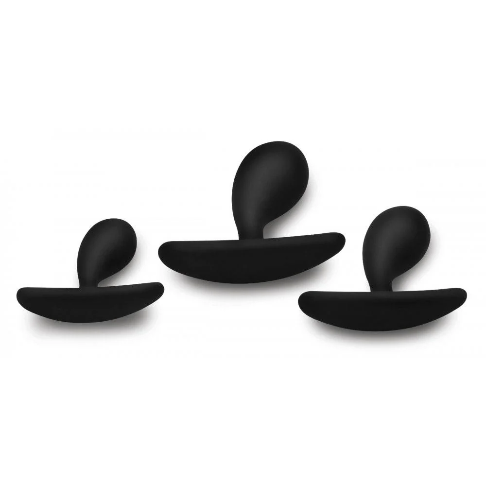 Dark Droplets 3 Piece Curved Silicone Anal Trainer Set - Image 3