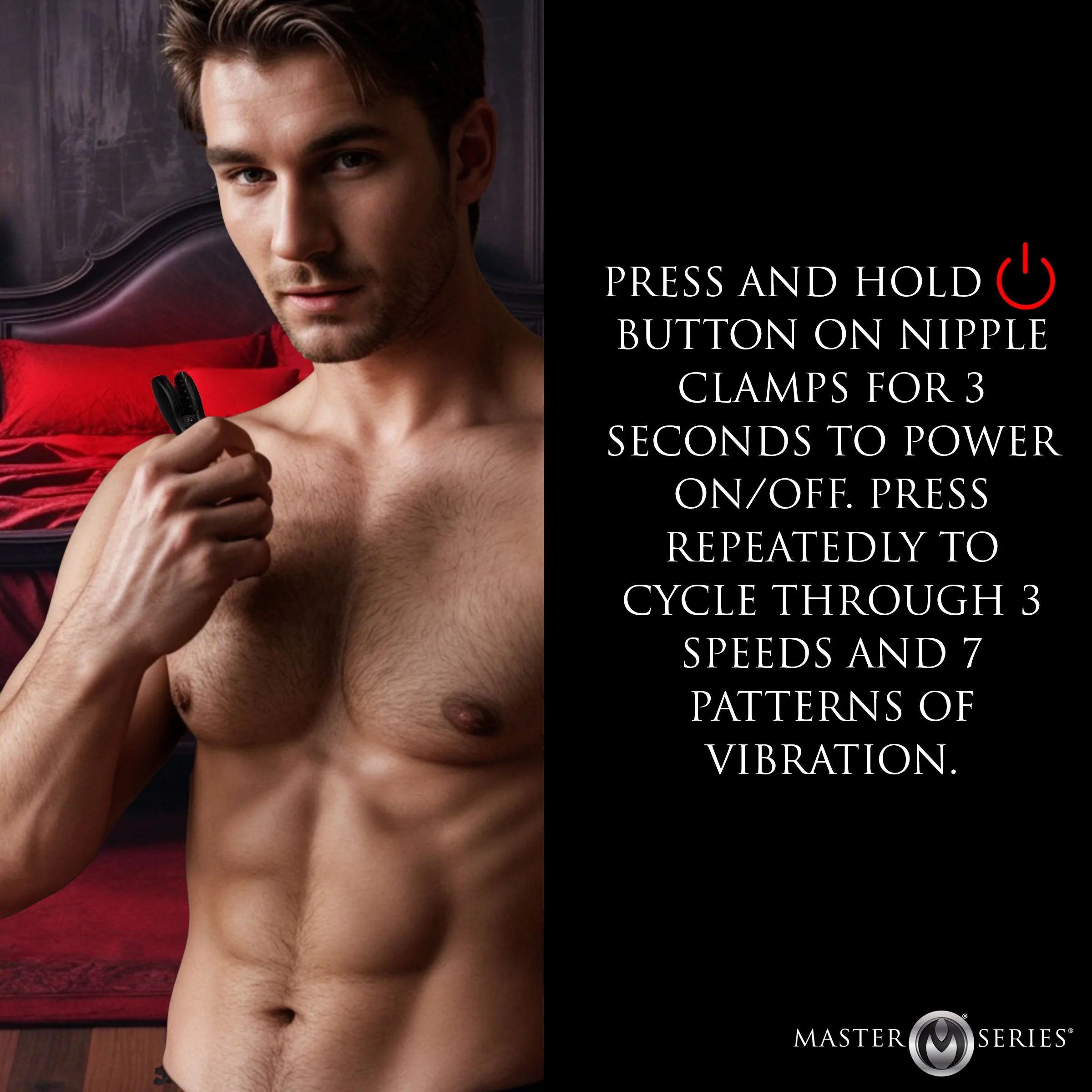 Dark Grip Wireless Vibrating Nipple Clamps with Rechargeable Case - Image 6